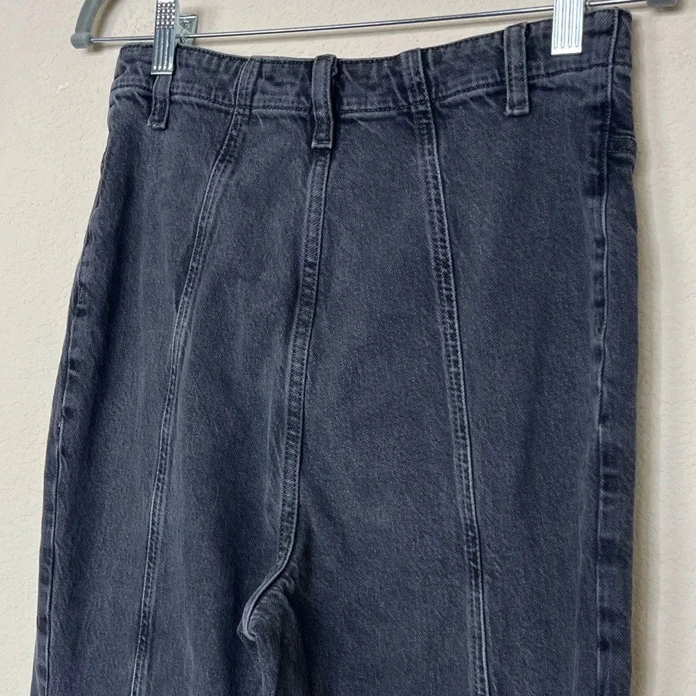 Free‎ People Florence Black Gray Flare Jeans